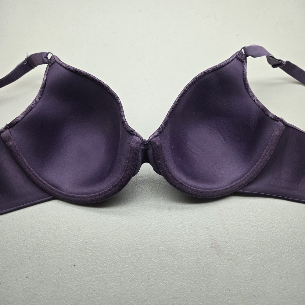 Vanity Fair Women Bra 36D Purple Floral T Shirt Underwired Lace Strap‎ - Picture 4 of 9